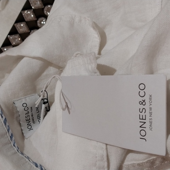 Nwt Jones&Co Elegant Off-White Denim Jacket for Women - Picture 12 of 12